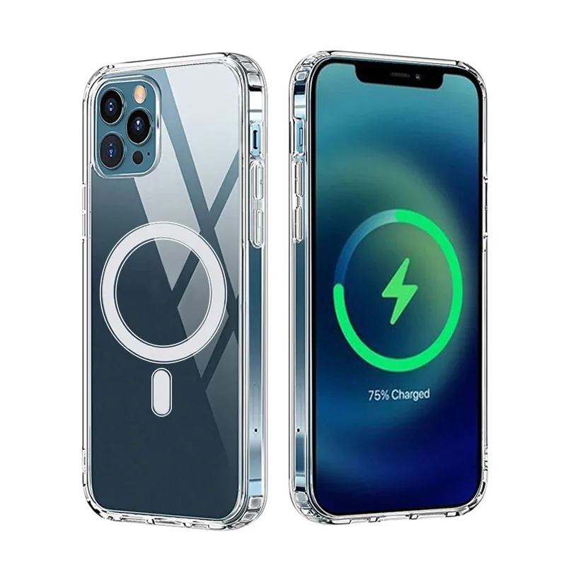 Anti Shock 1,5 mm Mag case for iPhone 12 / 12 Pro 6,1" transparent big hole
