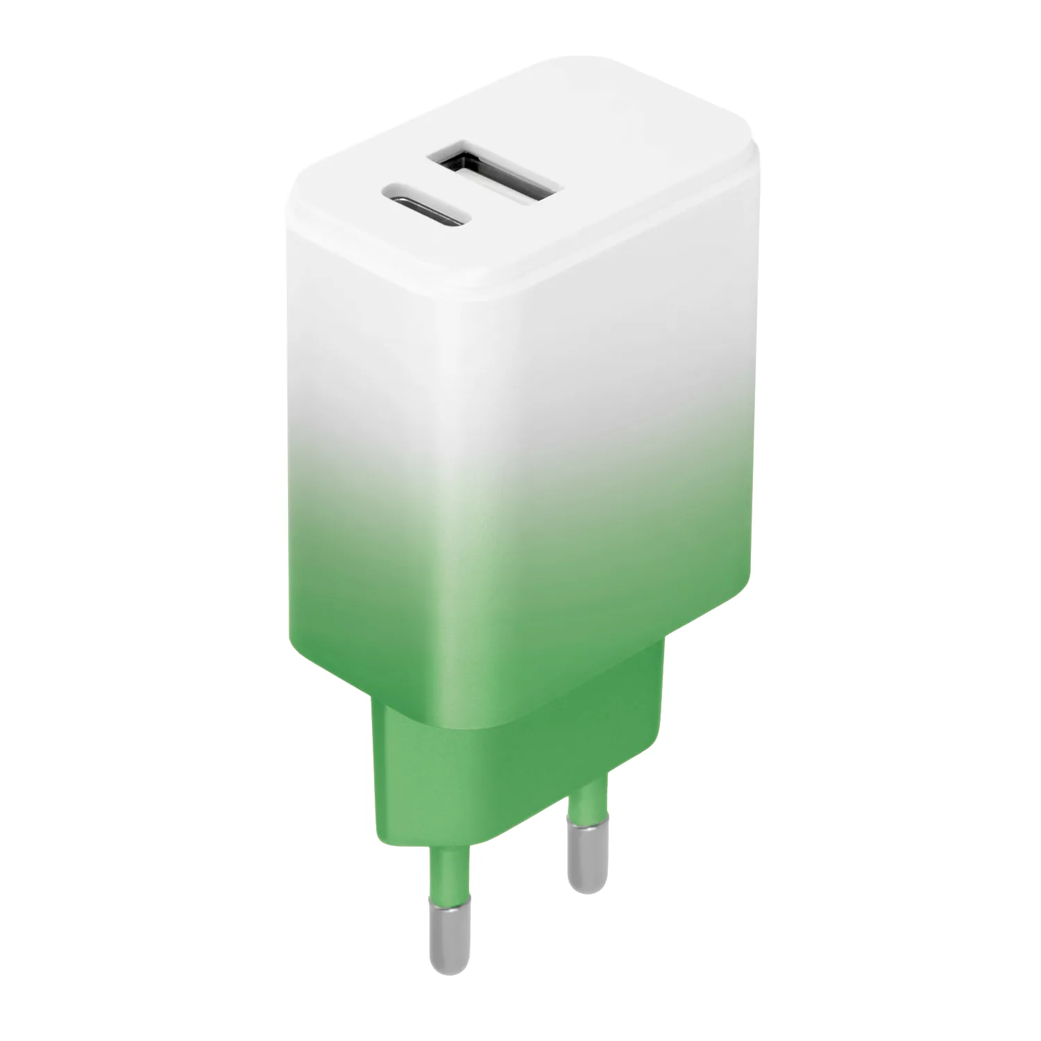 Setty laddare USB + USB-C 20W LSIG-AC-20 mint-vit gradient