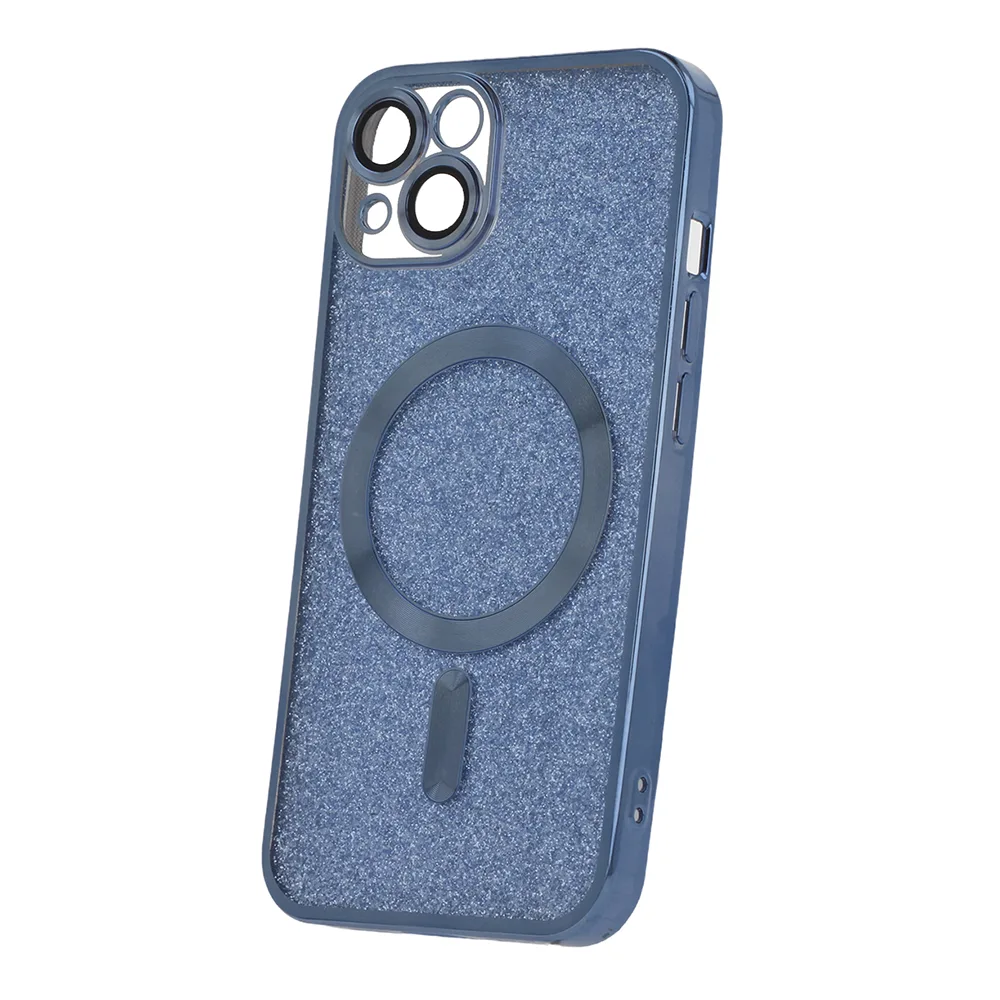 Glitter Chrome Mag-fodral för iPhone 15 Plus 6,7″ blå