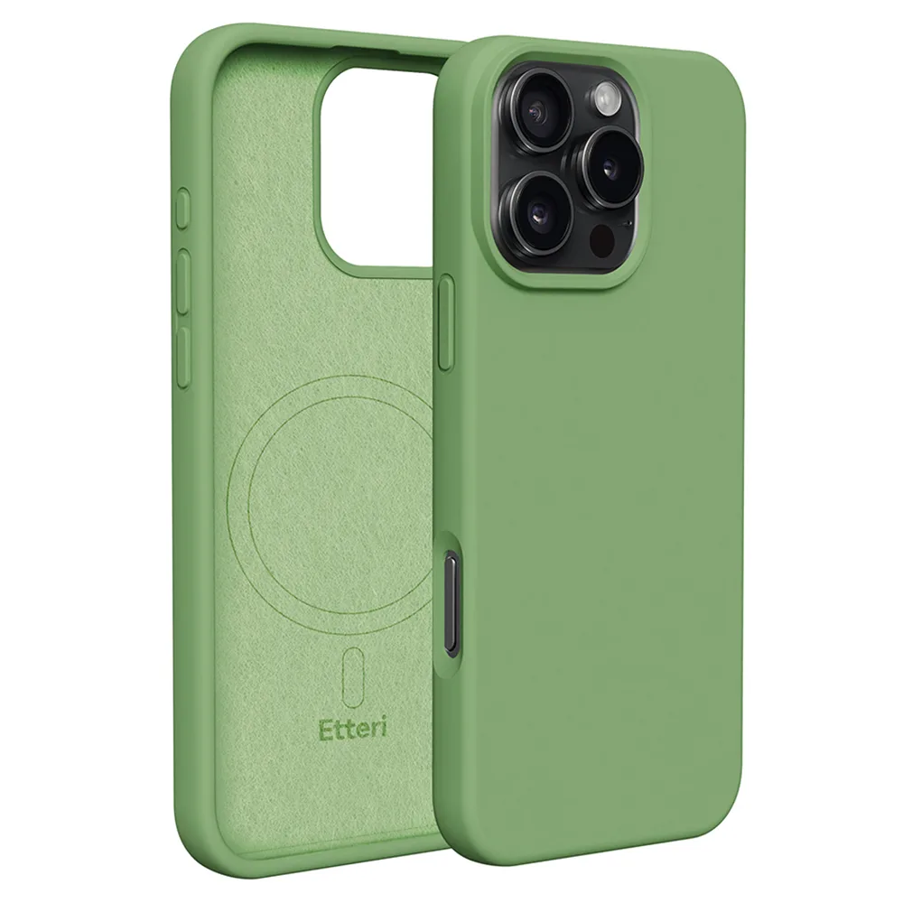 Etteri Silikonfodral till iPhone 16 Pro Max 6,9″ ljusgrönt