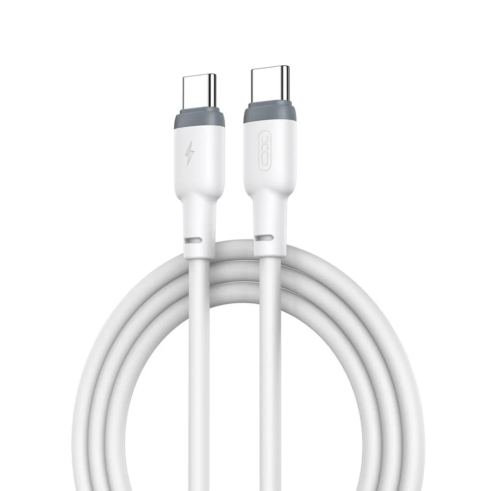 XO-kabel NB208B PD USB-C – USB-C 1,0 m 60W vit
