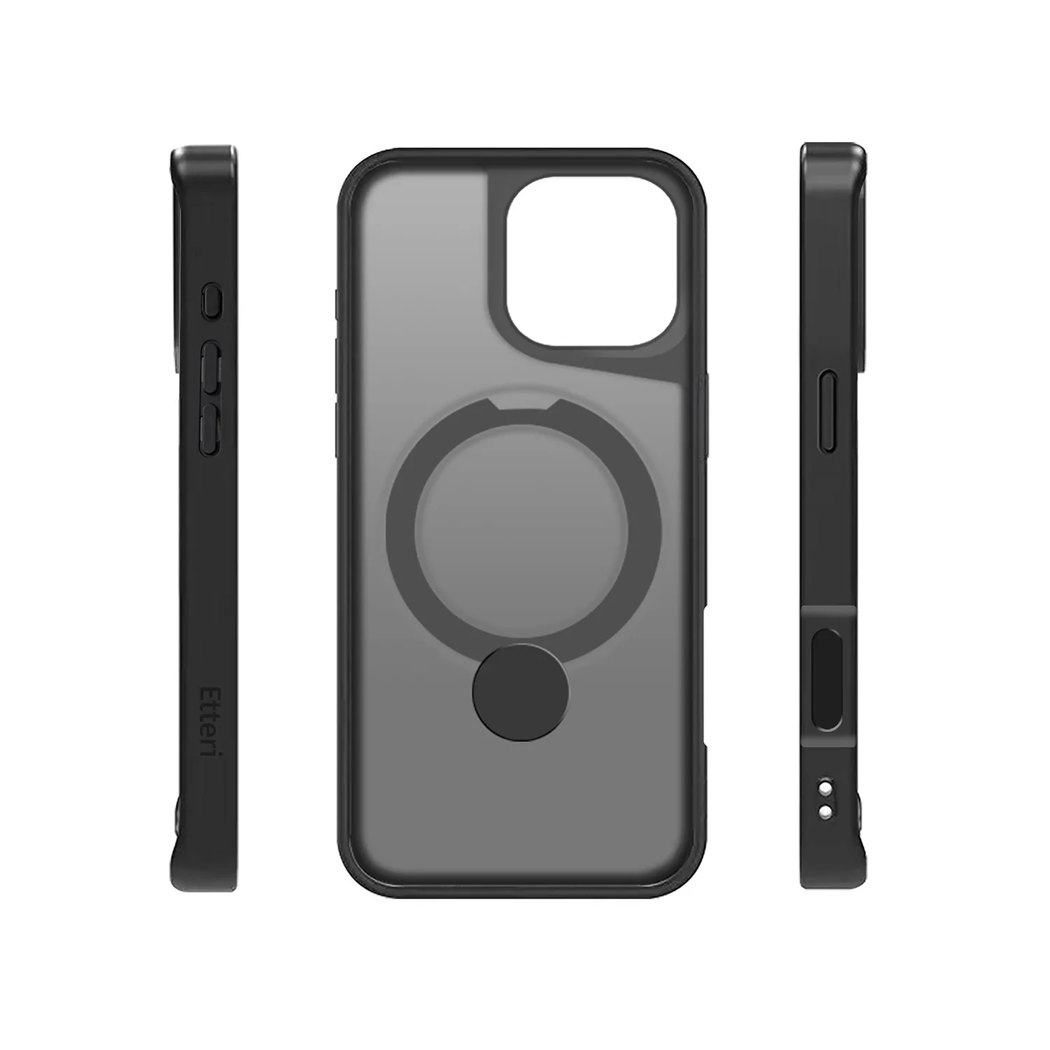 Etteri Matt Mag Ring-fodral till iPhone 16 Pro Max 6,9″ svart