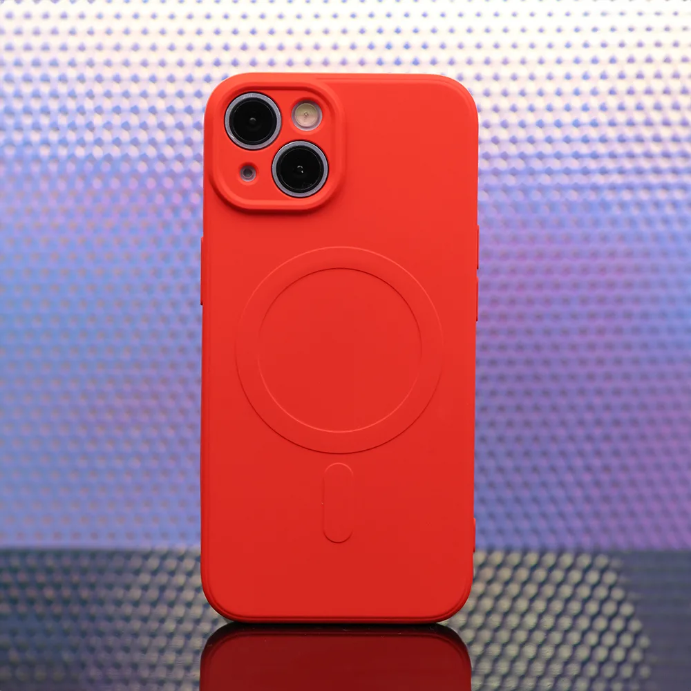 Enkel Color Mag-fodral för iPhone 16 Plus 6,7″ i rött