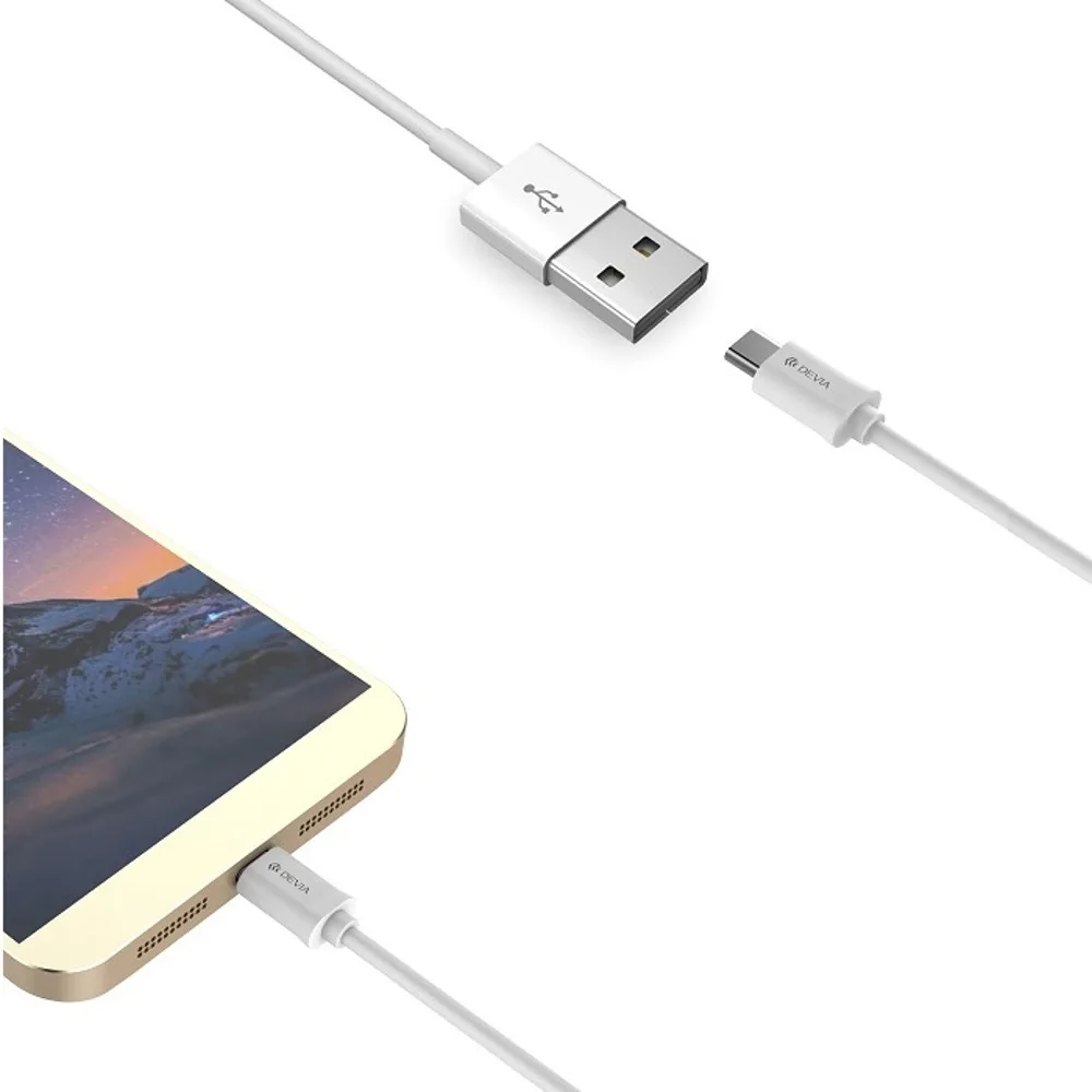 Devia cable Smart EC082 USB – USB-C 1,0 m 2,1A white