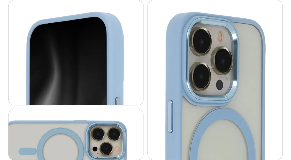 Satinelegant magfodral för iPhone 11 i blått