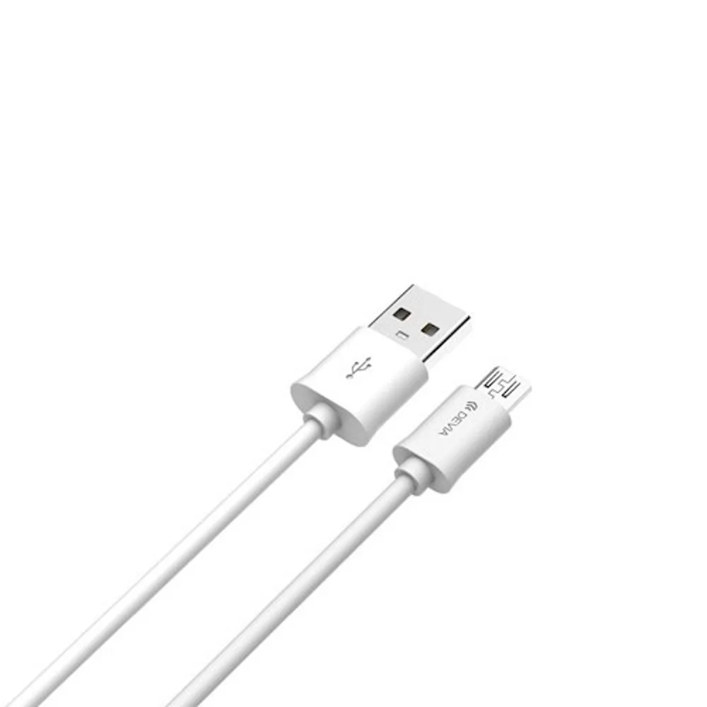 Devia cable Smart EC081 USB – MicroUSB 1,0 m 2,1A white