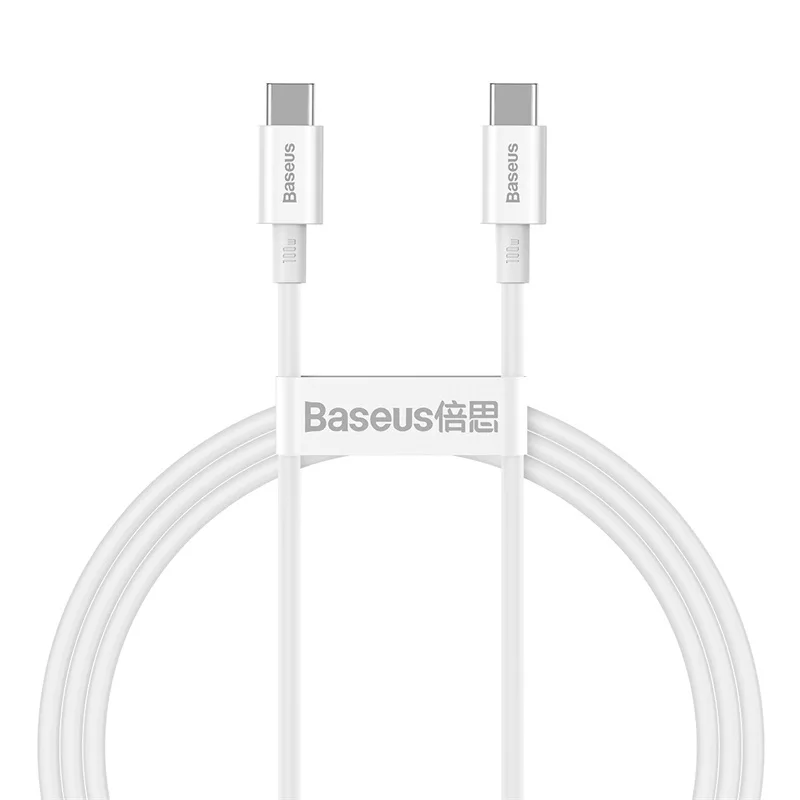 Baseus cabel Superior PD USB-C – USB-C 1,0m white 100W