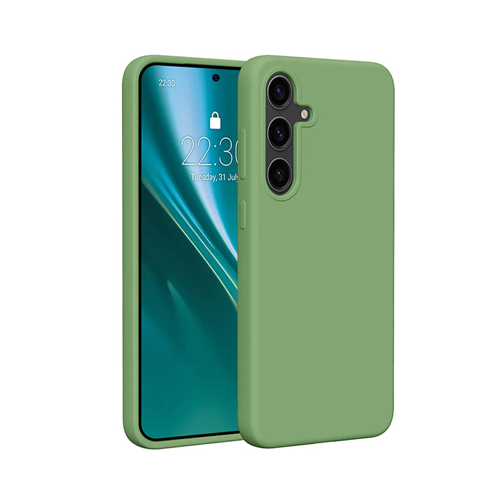 Etteri Silikonfodral för Samsung Galaxy S25 Plus ljusgrönt