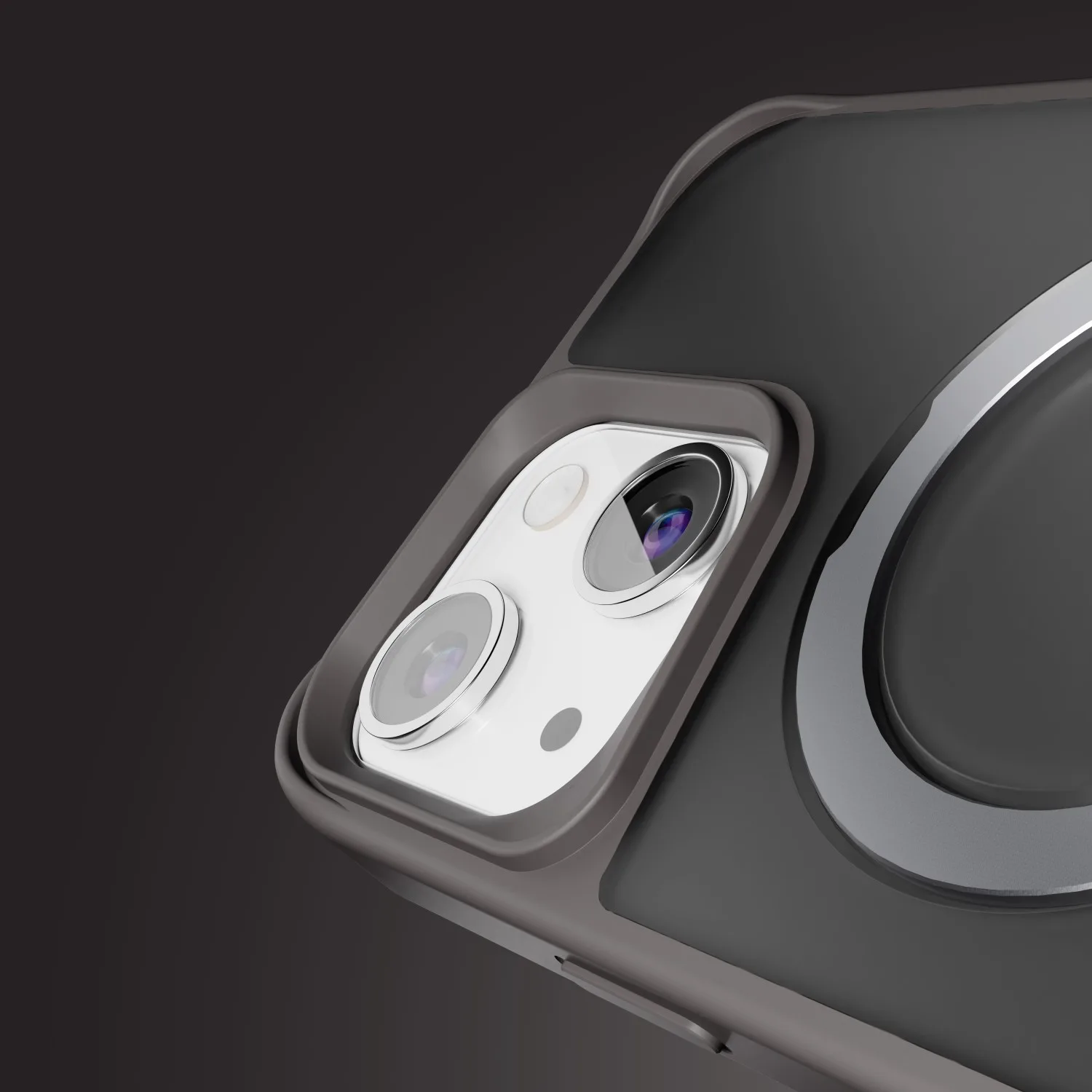 Etteri Matt Mag Ring case for iPhone 15 6,1″ grey