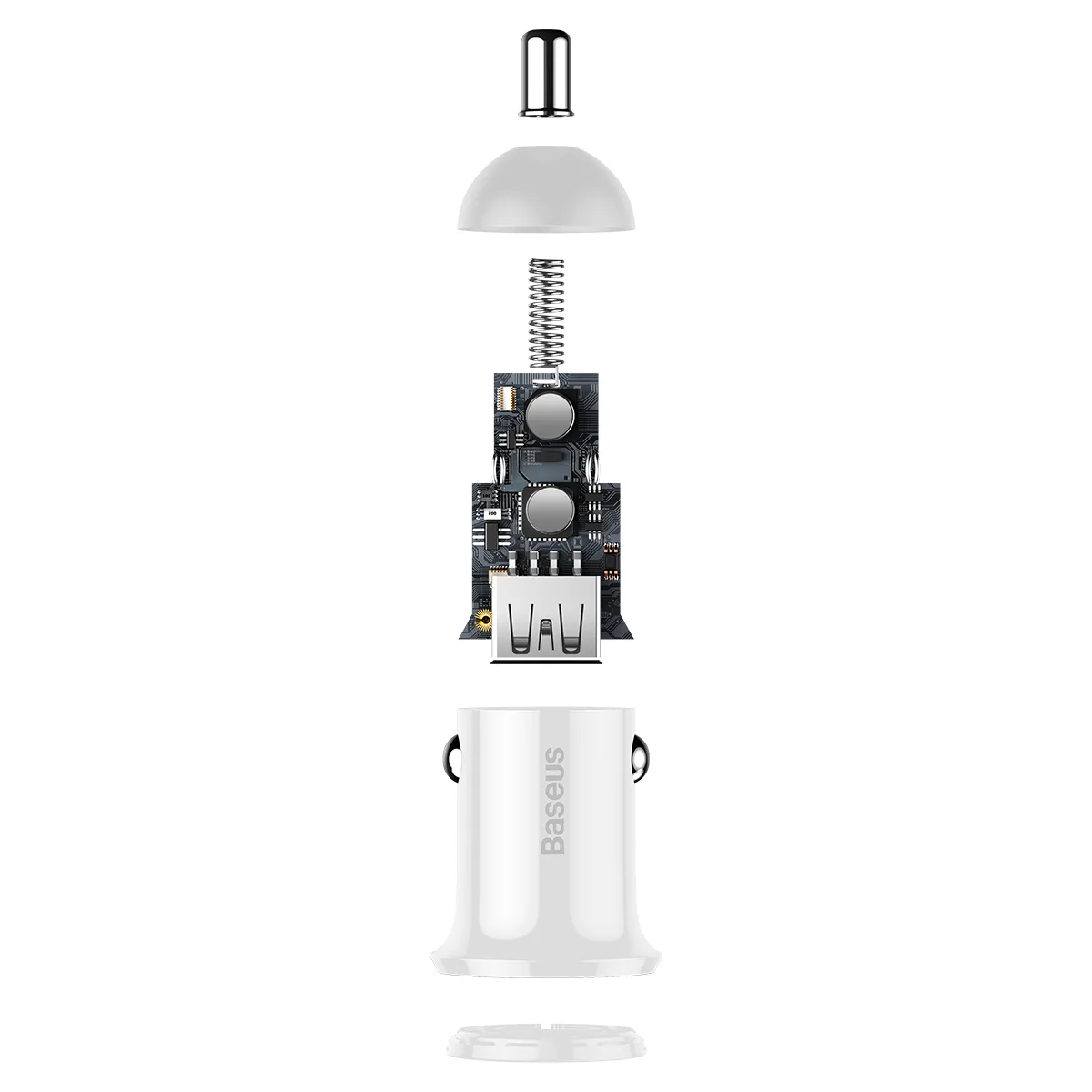 Baseus car charger Grain Pro 2x USB 4,8A white